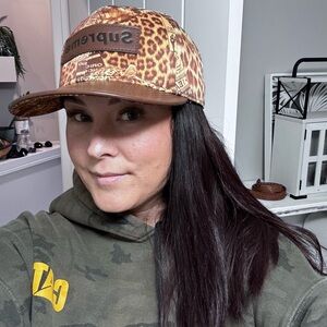 Supreme Leopard Print Cap - Brown